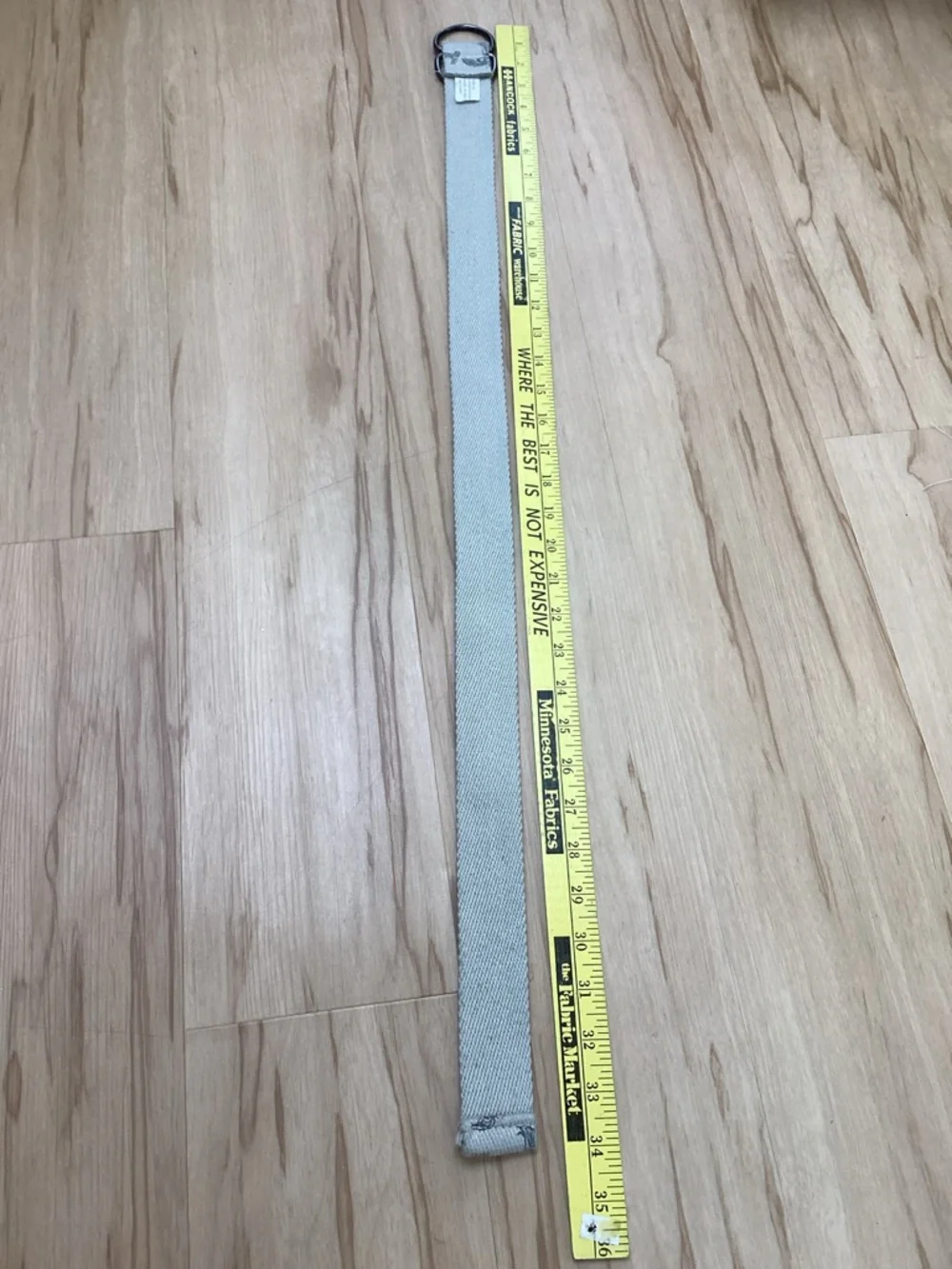 Affliction Wing Grey Beige‎ Canvas Loop Belt Sz 10